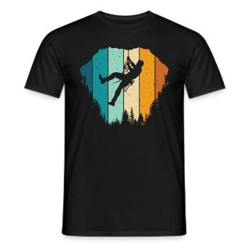 Grimpeur d’escalade - T-shirt homme - noir - Devant - AI Model Male 178 light (178cm)