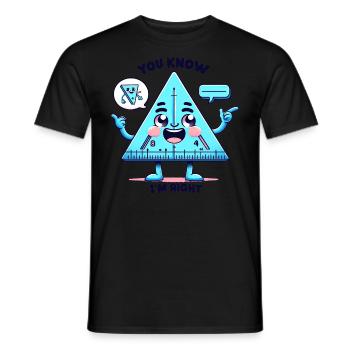 Triangle Ruler's Angle on Fun - Men's T-Shirt - black - Front - AI Model Male 178 light (178cm)