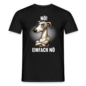 Nö Einfach Nö Whippet Windhund Whippets Windhunde - Männer T-Shirt - Schwarz - Vorne - AI Model Male 178 light (178cm)