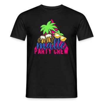 Party Crew Malle Palmen Saufen Sonne Mallorca - Männer T-Shirt - Schwarz - Vorne - AI Model Male 178 light (178cm)