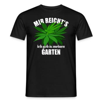 Mir reicht's ich geh in meinen Garten - Hanf - Männer T-Shirt - Schwarz - Vorne - AI Model Male 178 light (178cm)