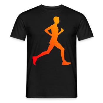 Women's Cross Country Running Jogging Running - Men's T-Shirt - black - Front - AI Model Male 178 light (178cm)