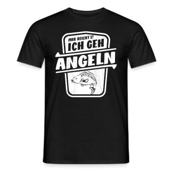 Mir reicht’s ich geh angeln - Angler Spruch - Männer T-Shirt - Schwarz - Vorne - AI Model Male 178 light (178cm)