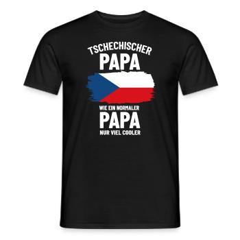 Tschechischer Papa wie normaler Papa nur cooler - Männer T-Shirt - Schwarz - Vorne - AI Model Male 178 light (178cm)