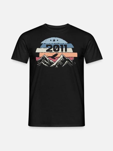 Oryginał 2011 Rocznik 2011 Urodziny 2011 - T-shirt męski - czarny