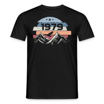 Original 1979 Vintage 1979 Birthday 1979 - Men's T-Shirt - black - Front - AI Model Male 178 light (178cm)