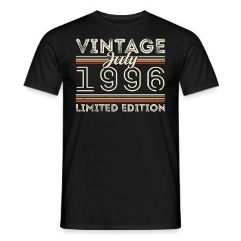 Juli 1996 Juli Geburtstagsgeschenk Juli 1996 - Männer T-Shirt - Schwarz - Vorne - AI Model Male 178 light (178cm)