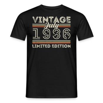 July 1986 July Birthday Gift July 1986 - Men's T-Shirt - black - Front - AI Model Male 178 light (178cm)