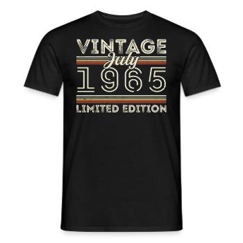 Juli 1965 Juli Geburtstagsgeschenk Juli 1965 - Männer T-Shirt - Schwarz - Vorne - AI Model Male 178 light (178cm)