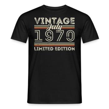 Juli 1970 Juli Geburtstagsgeschenk Juli 1970 - Männer T-Shirt - Schwarz - Vorne - AI Model Male 178 light (178cm)