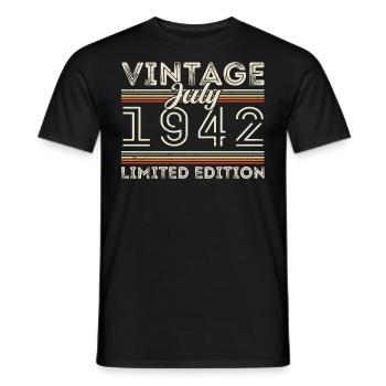 Juli 1942 Juli Geburtstagsgeschenk Juli 1942 - Männer T-Shirt - Schwarz - Vorne - AI Model Male 178 light (178cm)
