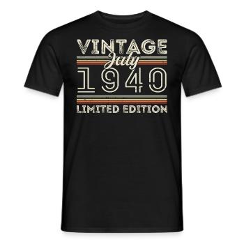 Juli 1940 Juli Geburtstagsgeschenk Juli 1940 - Männer T-Shirt - Schwarz - Vorne - AI Model Male 178 light (178cm)