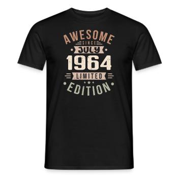 Juli 1964 Geburtstag Juli 1964 Geburtstagsgeschenk - Männer T-Shirt - Schwarz - Vorne - AI Model Male 178 light (178cm)