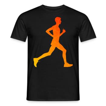 Women Running Cross Country Running Men - Men's T-Shirt - black - Front - AI Model Male 178 light (178cm)