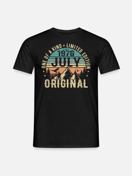 Juli 1976 Geburtstag Juli 1976 Geburtstagsgeschenk - Männer T-Shirt - Schwarz