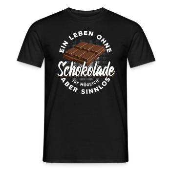 Ein Leben ohne Schokolade ist möglich aber sinnlos - Männer T-Shirt - Schwarz - Vorne - AI Model Male 178 light (178cm)