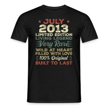 Gift July 2013 Anniversary July 2013 Birthday - Men's T-Shirt - black - Front - AI Model Male 178 light (178cm)
