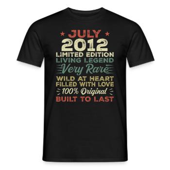 Gift July 2012 Anniversary July 2012 Birthday - Men's T-Shirt - black - Front - AI Model Male 178 light (178cm)