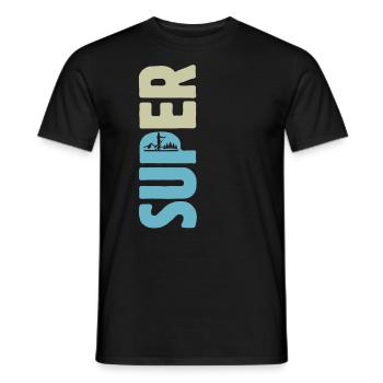 SUPER, Stand up paddling, SUP - Men's T-Shirt - black - Front - AI Model Male 178 light (178cm)