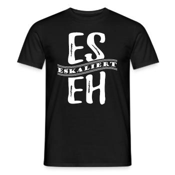 Es eskaliert eh - Party - Urlaub - JGA - Männer T-Shirt - Schwarz - Vorne - AI Model Male 178 light (178cm)