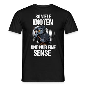 So Viele Idioten Taube Tauben Taubenzüchter vogel - Männer T-Shirt - Schwarz - Vorne - AI Model Male 178 light (178cm)