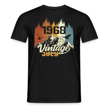 Vintage Juli 1968 Geburtstagsgeschenk Juli 1968 - Männer T-Shirt - Schwarz - Vorne - AI Model Male 178 light (178cm)
