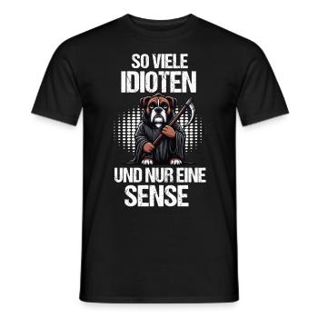 So Viele Idioten Boxer Boxerhalter Boxerliebhaber - Männer T-Shirt - Schwarz - Vorne - AI Model Male 178 light (178cm)