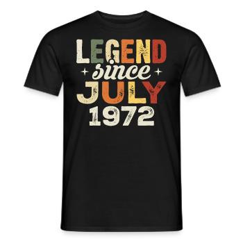 Cadeau d’anniversaire de juillet 1972 Anniversaire de juillet 1972 - T-shirt homme - noir - Devant - AI Model Male 178 light (178cm)