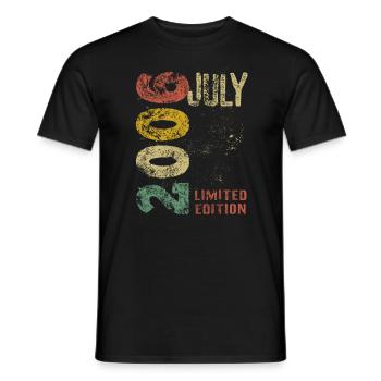 Cadeau d’anniversaire en édition limitée juillet 2006 - T-shirt homme - noir - Devant - AI Model Male 178 light (178cm)