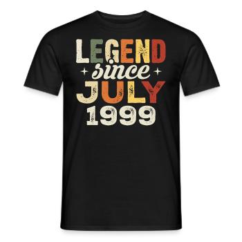Juli 1999 Geburtstagsgeschenk Juli 1999 Geburtstag - Männer T-Shirt - Schwarz - Vorne - AI Model Male 178 light (178cm)