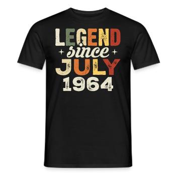 Juli 1964 Geburtstagsgeschenk Juli 1964 Geburtstag - Männer T-Shirt - Schwarz - Vorne - AI Model Male 178 light (178cm)