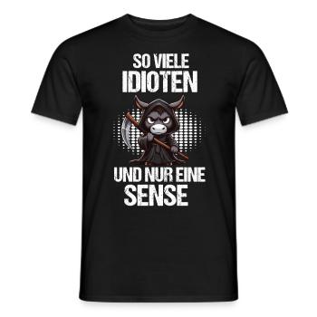 So Viele Idioten Esel Eselchen Eselhalter Muli - Männer T-Shirt - Schwarz - Vorne - AI Model Male 178 light (178cm)