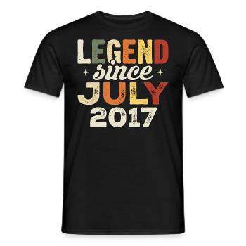 July 2017 Birthday Gift July 2017 Birthday - Men's T-Shirt - black - Front - AI Model Male 178 light (178cm)