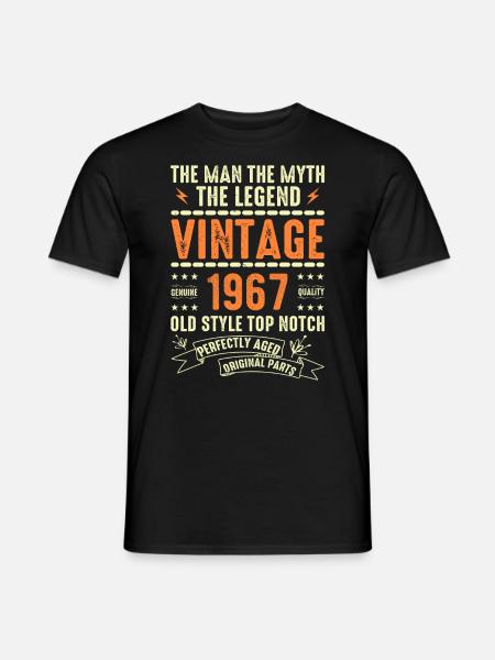 1967 Jubiläumsgeschenk Jahrgang 1967 Vintage 1967 - Männer T-Shirt - Schwarz