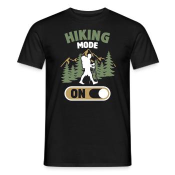 Mode randonnée activé - Randonnée Montagnes Nature Cadeau - T-shirt homme - noir - Devant - AI Model Male 178 light (178cm)