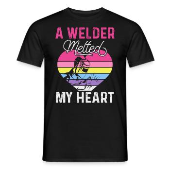 Welder Saying Funny Welding Boilermaker Welder - Men's T-Shirt - black - Front - AI Model Male 178 light (178cm)