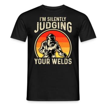 Schweißer Sagt Lustiges Schweißen Boilermaker Schweißer - Männer T-Shirt - Schwarz - Vorne - AI Model Male 178 light (178cm)