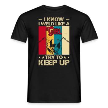 Schweißer Sagt Lustiges Schweißen Boilermaker Schweißer - Männer T-Shirt - Schwarz - Vorne - AI Model Male 178 light (178cm)