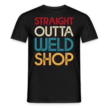 Welder Saying Funny Welding Boilermaker Welder - Men's T-Shirt - black - Front - AI Model Male 178 light (178cm)