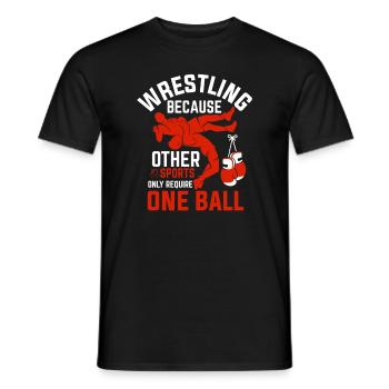 Wrestling - Men's T-Shirt - black - Front - AI Model Male 178 light (178cm)