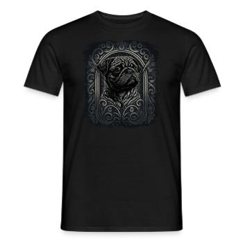 Petit carlin - T-shirt homme - noir - Devant - AI Model Male 178 light (178cm)