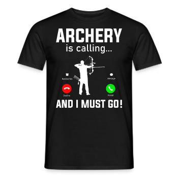 Bogenschießen Bogenschütze - Männer T-Shirt - Schwarz - Vorne - AI Model Male 178 light (178cm)