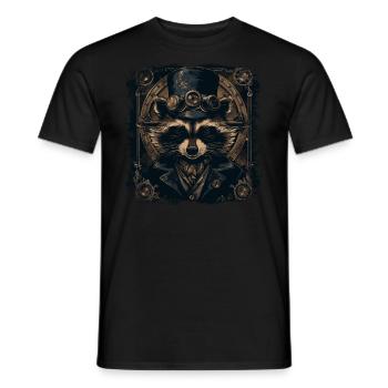 Cool Steampunk Raton laveur - T-shirt homme - noir - Devant - AI Model Male 178 light (178cm)