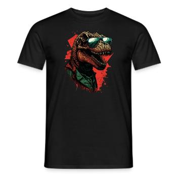 Dinosaure T-Rex cool - T-shirt homme - noir - Devant - AI Model Male 178 light (178cm)