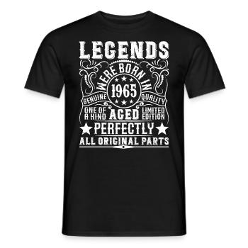 Légendaire Depuis 1965 Anniversaire 1965 Né en 1965 - T-shirt homme - noir - Devant - AI Model Male 178 light (178cm)