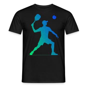Men's Women's Racquetball Play Racquetball - Men's T-Shirt - black - Front - AI Model Male 178 light (178cm)