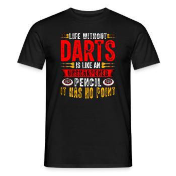 Darts Player Steeldart Funny Dart 180 Darts - Männer T-Shirt - Schwarz - Vorne - AI Model Male 178 light (178cm)