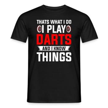 Darts Player Steeldart Funny Dart 180 Darts - Männer T-Shirt - Schwarz - Vorne - AI Model Male 178 light (178cm)