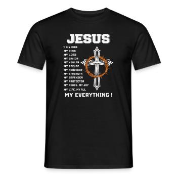 Jesus Gott Bibel Kirche Christlicher Glaube Glauben - Männer T-Shirt - Schwarz - Vorne - AI Model Male 178 light (178cm)
