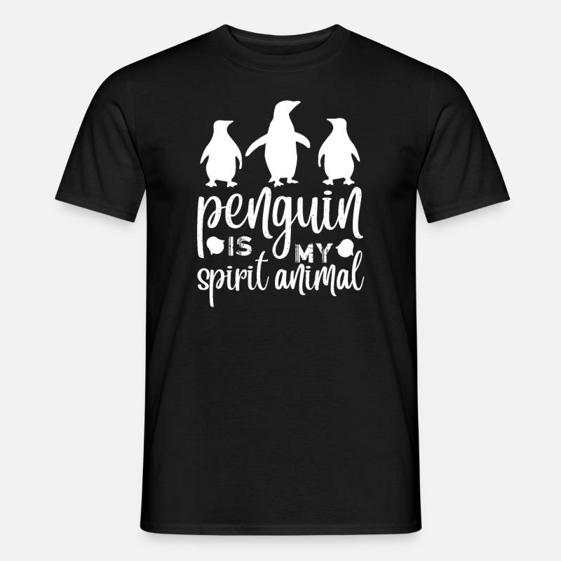 Pinguin - Männer T-Shirt - Schwarz